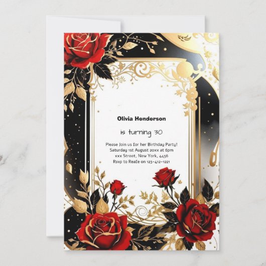 Invitation personnalisée 30e anniversaire (Devant)