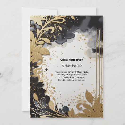 Invitation personnalisée 30e anniversaire (Devant)