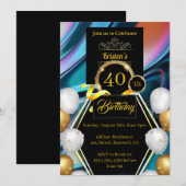 Invitation personnalisée 40e anniversaire (Devant / Derrière)