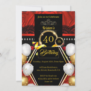 Invitation personnalisée 40e anniversaire