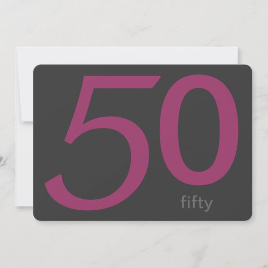 Invitation personnalisée 50e anniversaire du charb (Devant)