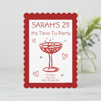 Invitation personnalisée à 21e anniversaire