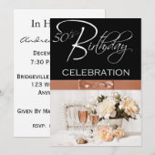 Invitation personnalisée à la 50e fête d'anniversa (Devant / Derrière)