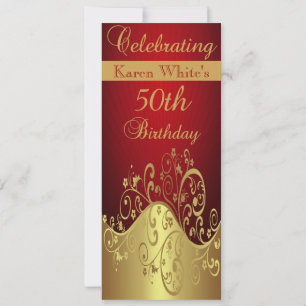 Invitation personnalisée à la 50e fête d'anniversa