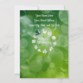 Invitation personnalisée à la fête de la Saint Pat (Dos)