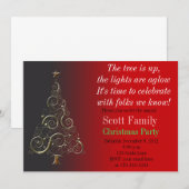 Invitation personnalisée à la fête de Noël (Devant / Derrière)