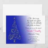 Invitation personnalisée à la fête de Noël (Devant / Derrière)