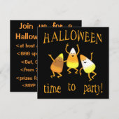 Invitation personnalisée à la fête d'Halloween (Devant / Derrière)