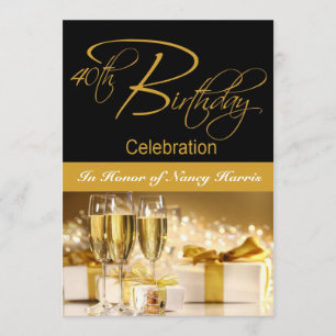 Invitation personnalisée à la fête du 40e annivers