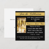 Invitation personnalisée à la fête du 40e annivers (Devant / Derrière)