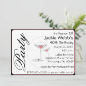 Invitation personnalisée à la fête du 40e annivers (Debout devant)