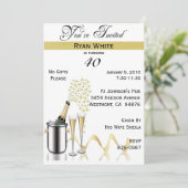 Invitation personnalisée à la fête du 40e annivers (Debout devant)