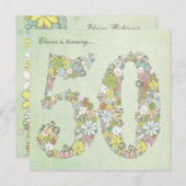 Invitation personnalisée à la fête du 50e annivers (Devant / Derrière)