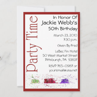 Invitation personnalisée à la fête du 50e annivers