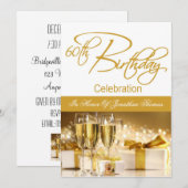 Invitation personnalisée à la fête du 60e annivers (Devant / Derrière)