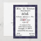 Invitation personnalisée à la fête du 60e annivers (Devant / Derrière)