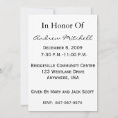 Invitation personnalisée à la fête du 60e annivers (Dos)