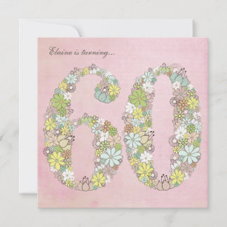 Invitation personnalisée à la fête du 60e annivers
