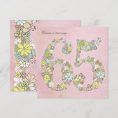 Invitation personnalisée à la fête du 65e annivers (Devant / Derrière)