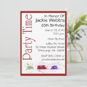 Invitation personnalisée à la fête du 65e annivers (Debout devant)