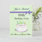 Invitation personnalisée à la fête du 80e annivers (Debout devant)