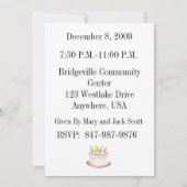 Invitation personnalisée à la fête du 80e annivers (Dos)