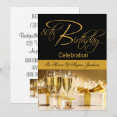 Invitation personnalisée à la fête du 80e annivers (Devant / Derrière)