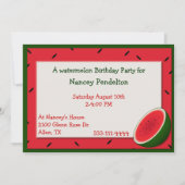 Invitation personnalisée à la pastèque (Devant)