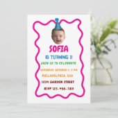 Invitation personnalisée à l'anniversaire avec le (Debout devant)