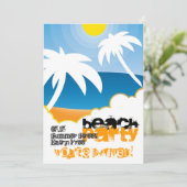Invitation personnalisée à une fête de plage (Debout devant)