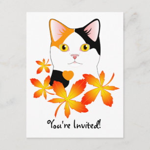 Invitation personnalisée Amoureux des chats Kitty 