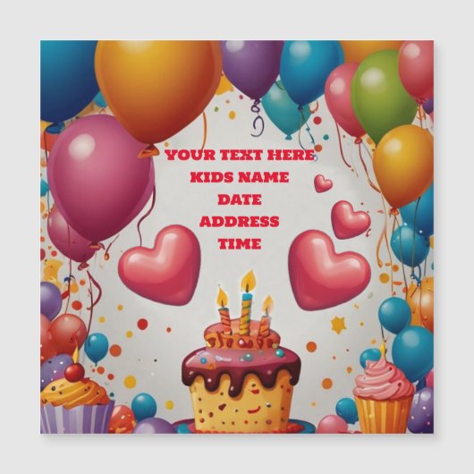 Invitation personnalisée Anniversaire Carte postal (Devant)