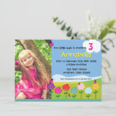 Invitation personnalisée Anniversaire Lady Bug Flo (Debout devant)