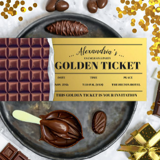 Invitation personnalisée au chocolat au billet d'o