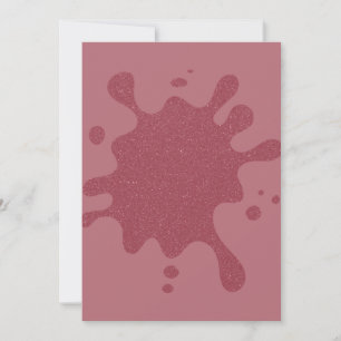 Invitation personnalisée avec éclaboussure de pail