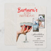 Invitation personnalisée avec photo pour 40e anniv (Devant / Derrière)