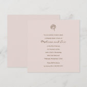 Invitation personnalisée avec rose (Devant / Derrière)