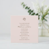 Invitation personnalisée avec rose (Debout devant)