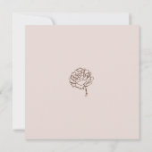 Invitation personnalisée avec rose (Dos)