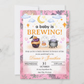 Invitation personnalisée Baby shower Halloween (Devant)