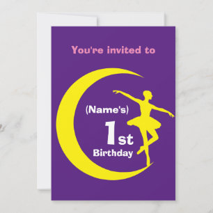 Invitation personnalisée Ballerina 1er Anniversair