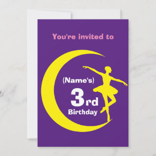 Invitation personnalisée Ballerina 3ème anniversai