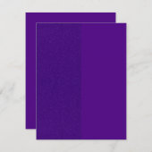 Invitation personnalisée bicolore violette (Devant / Derrière)