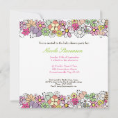 Invitation personnalisée Blossoms lumineux Baby sh (Dos)