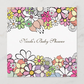 Invitation personnalisée Blossoms lumineux Baby sh