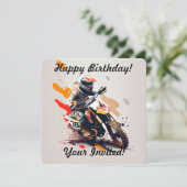 Invitation personnalisée Boy Motocross (Debout devant)
