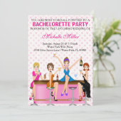 Invitation personnalisée Chic Bachelorette Bash (Debout devant)