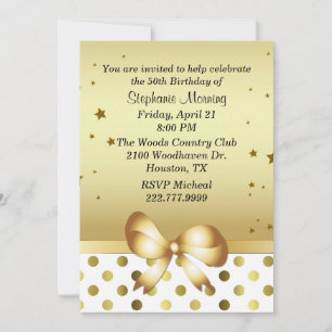 Invitation personnalisée Chic Gold Tone
