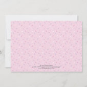 Invitation personnalisée Cupcake rose Baby Sprinkl (Dos)