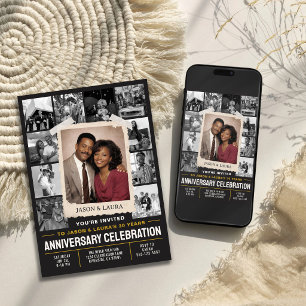 Invitation personnalisée d'anniversaire de mariage